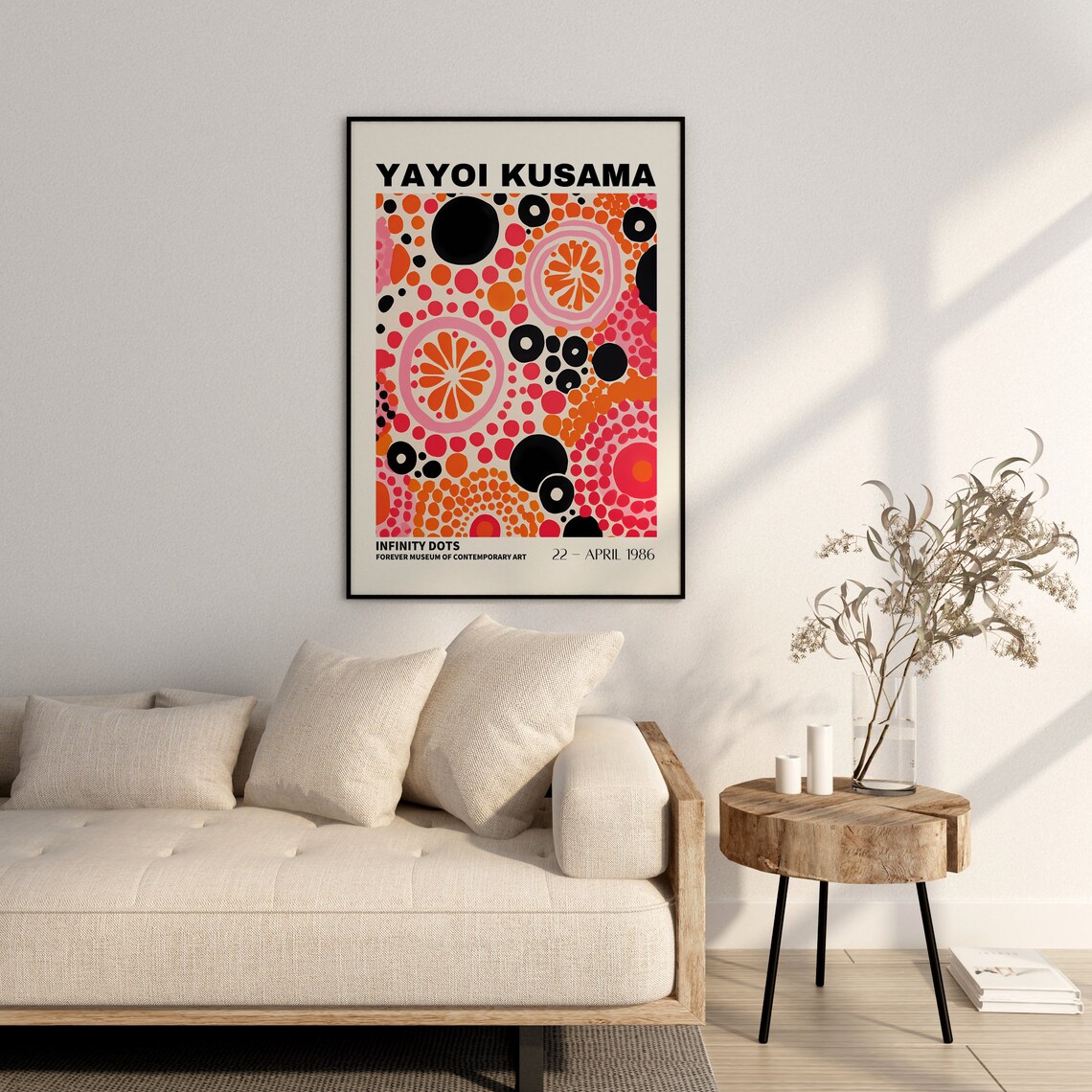 Yayoi Kusama Abstract Poster, Japanese Wall Art - Image 3