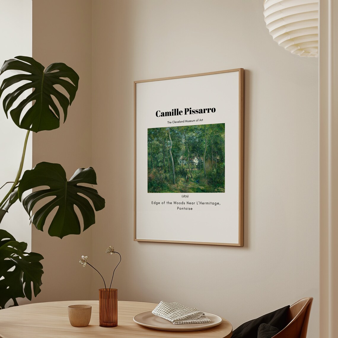 Camille Pissarro Edge of the Woods Near L Hermitage Art Poster - Image 2