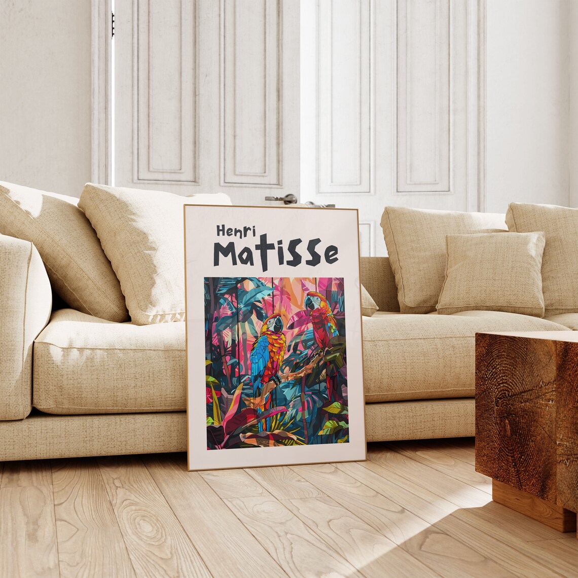 Henri Matisse Two Macaw Parrots Tropical Jungle Bird Art Poster - Image 2