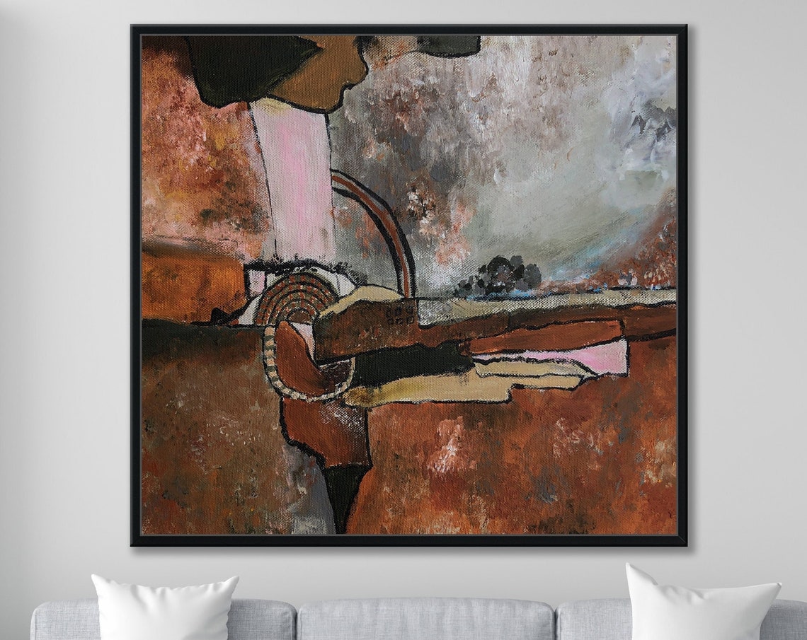 Terracotta Rust Abstract Arch Spiral Warm Tones Wall Art Print