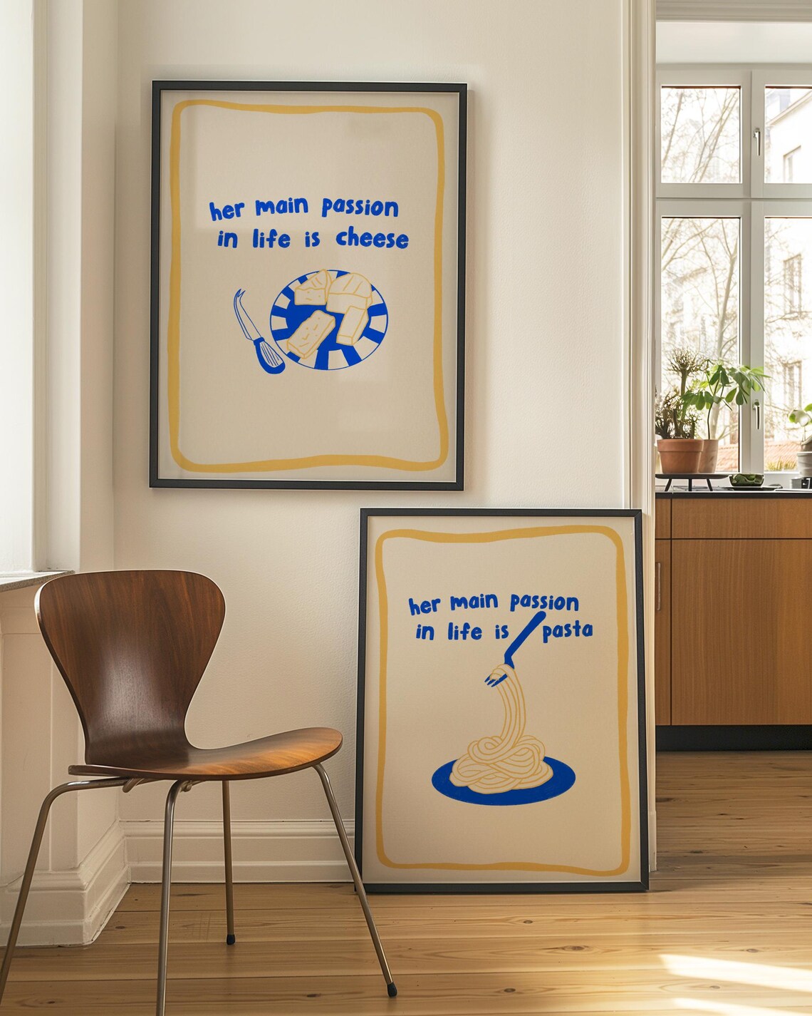Her Main Passion in Life Is Pasta Poster Funny Italian Foodie Decor - Image 2