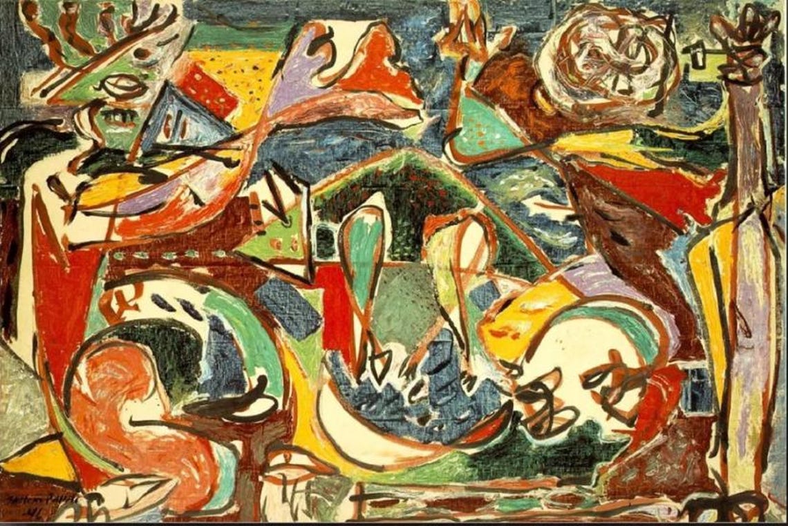 Jackson Pollock The She-Wolf Early Abstract Expressionist Poster - Image 3