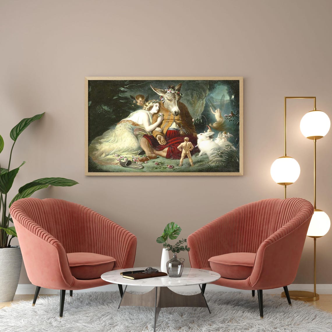 Titania And Bottom From A Midsummer Night's Dream Classic Art Poster - Image 2
