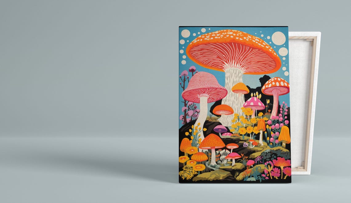Psychedelic Mushroom Trippy Wall Art - Image 3
