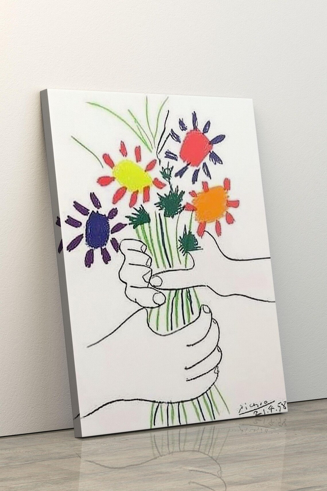 Pablo Picasso Bouquet of Peace 1958 Cheerful Flowers Lithograph Poster - Image 5