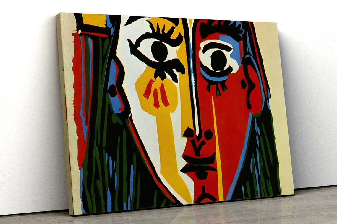 Abstract Cubism Print Bold And Colorful Modern Wall Art - Image 3