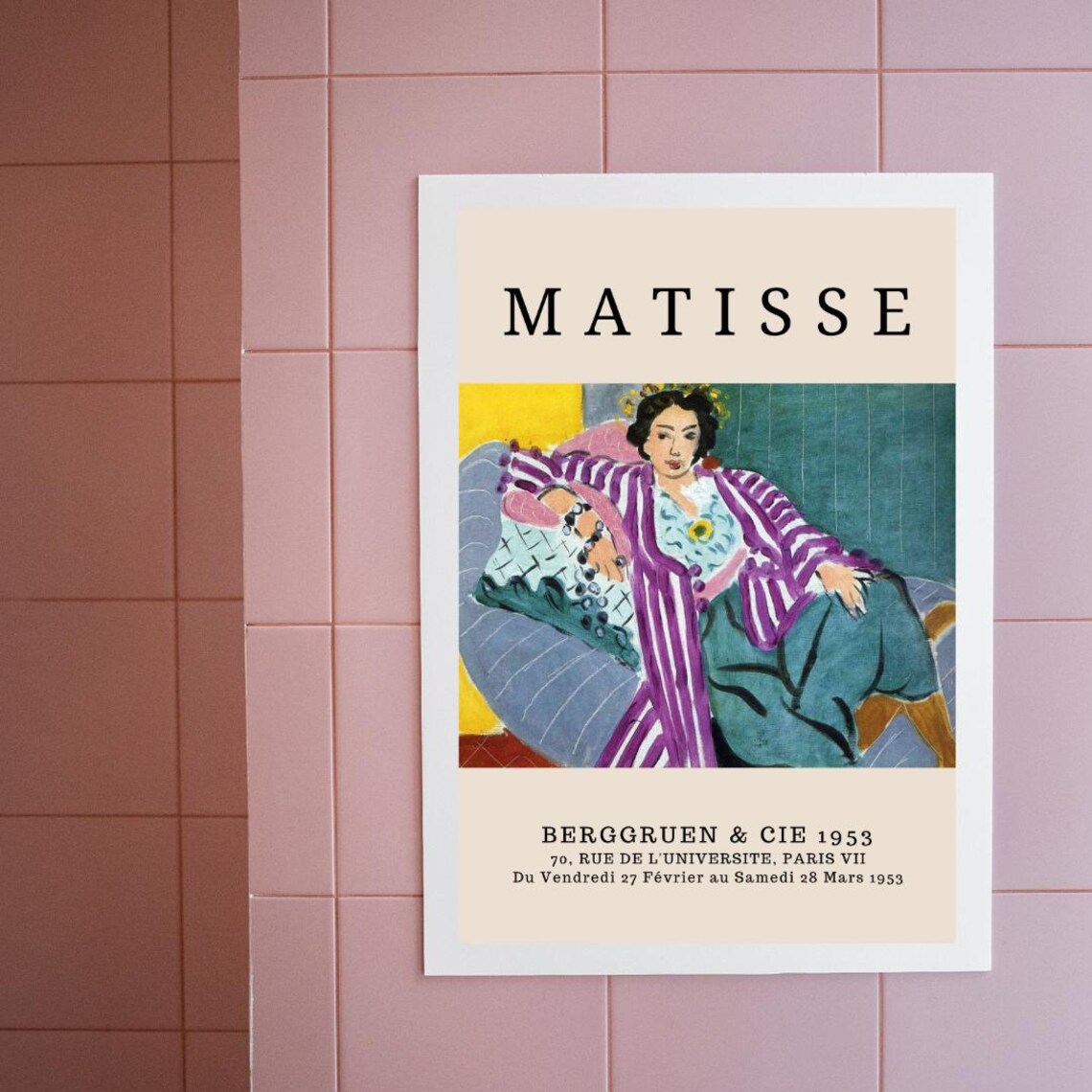 Henri Matisse 1953 Berggruen Seated Woman Purple Robe Poster - Image 4