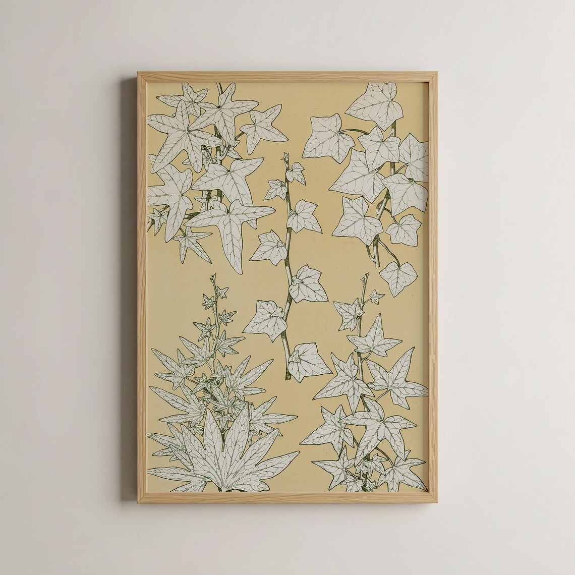 Vintage Botanical Leaf Print Nature Illustration