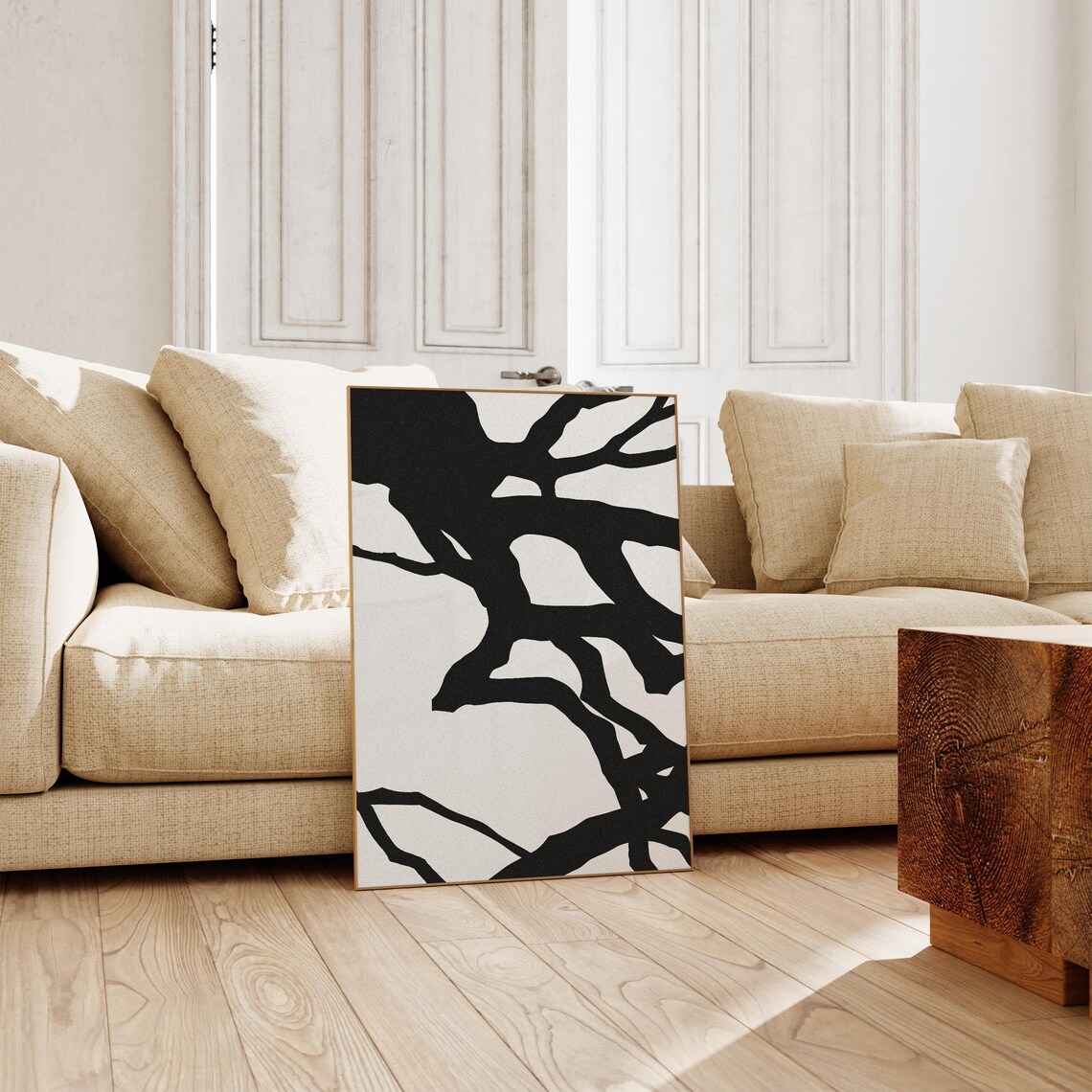 Minimal Tree Branches, Abstract Nature Poster