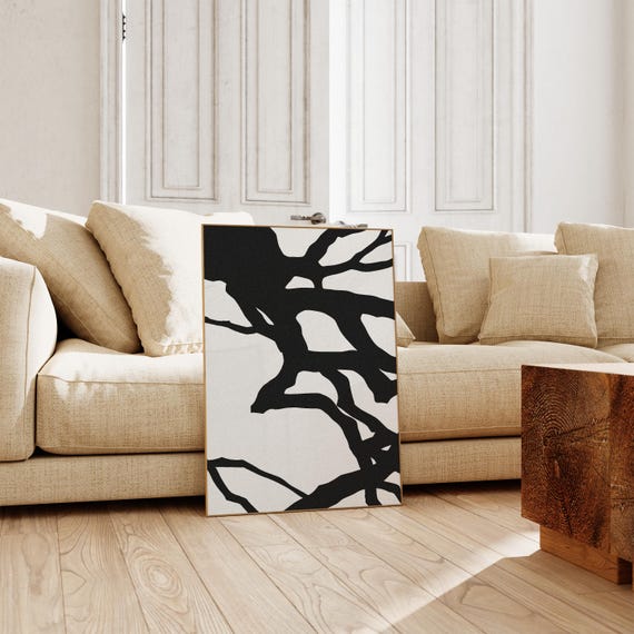 Minimal Tree Branches, Abstract Nature Poster