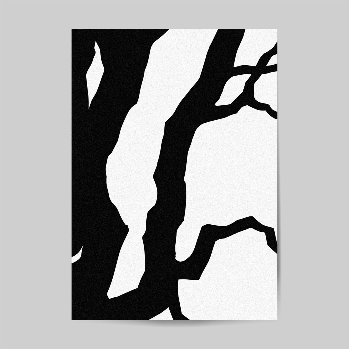 Bold Tree Silhouette, Scandinavian Minimalist Art Print - Image 2