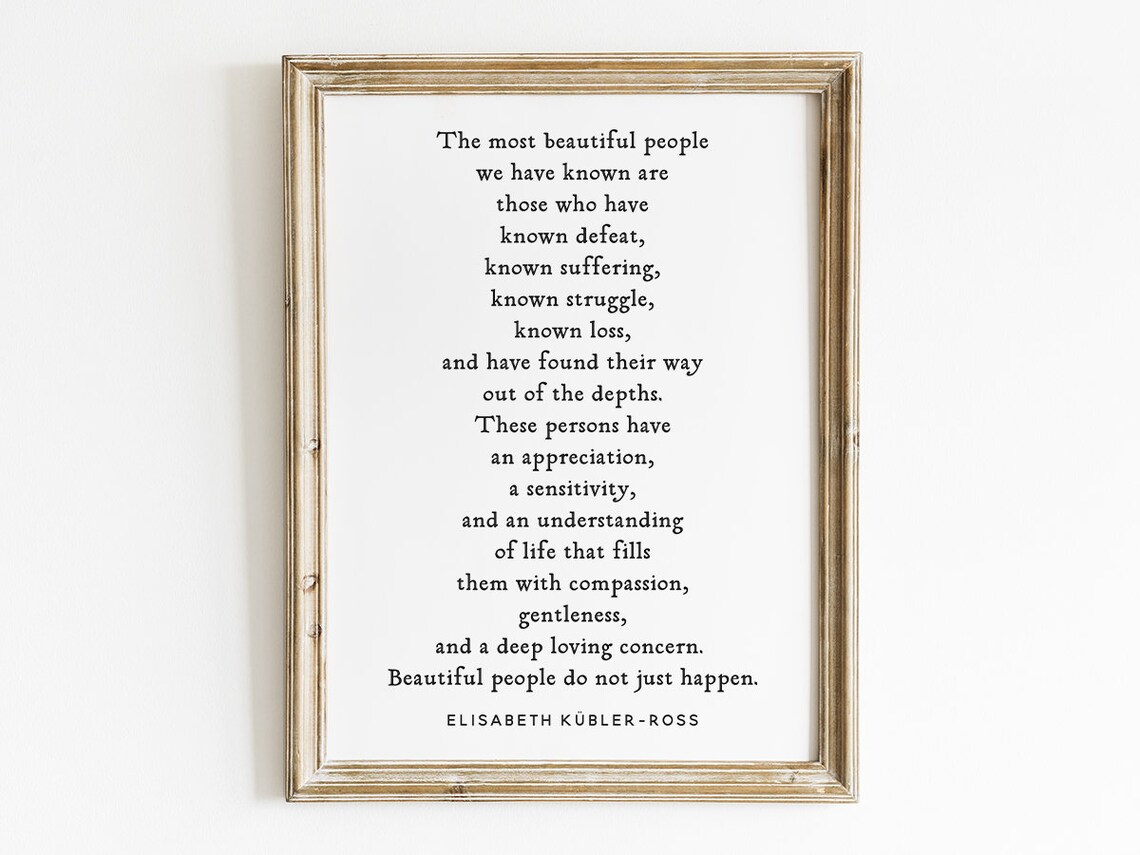The Most Beautiful People Quote, Typography Decor