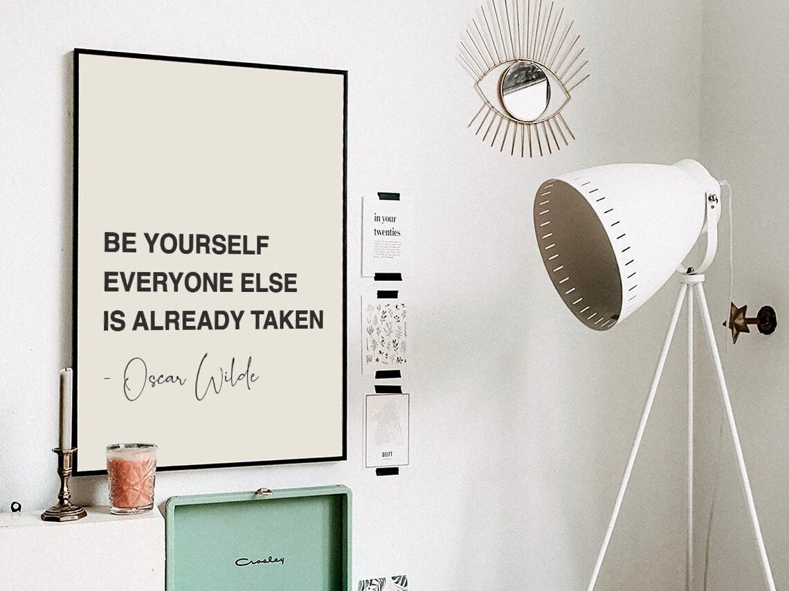 Oscar Wilde Be Yourself Everyone Else Is Already Taken Quote Poster - Image 3