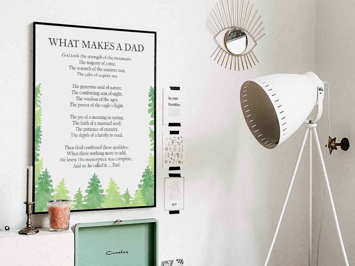 What Makes A Dad, Mountain Poetic Wisdom Art Print - Image 3