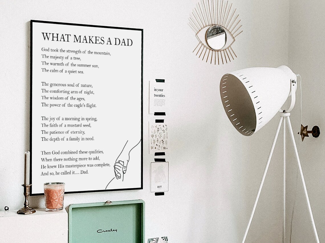 What Makes A Dad, Mountain Poetic Wisdom Art Print - Image 3