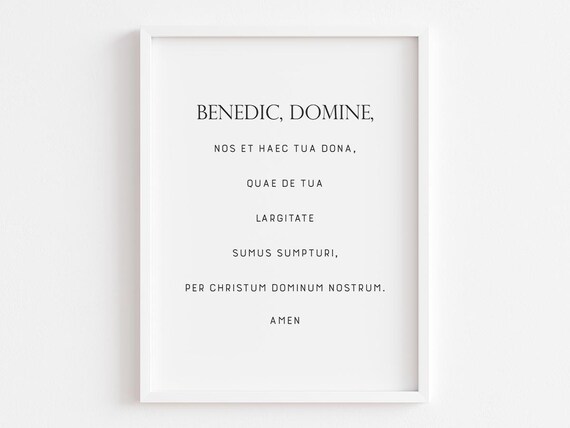 Bless Us O Lord Prayer, Catholic Kitchen Decor
