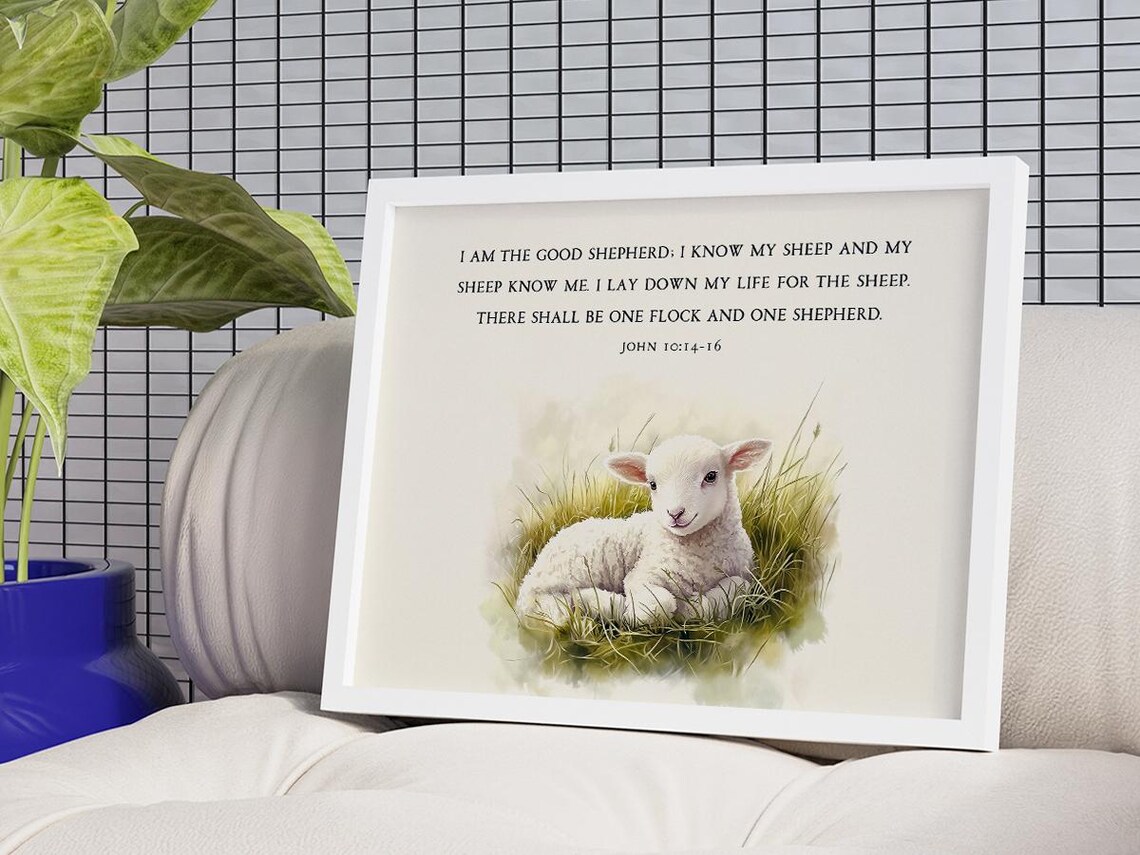 I Am The Good Shepherd Bible Verse, Christian Faith - Image 3