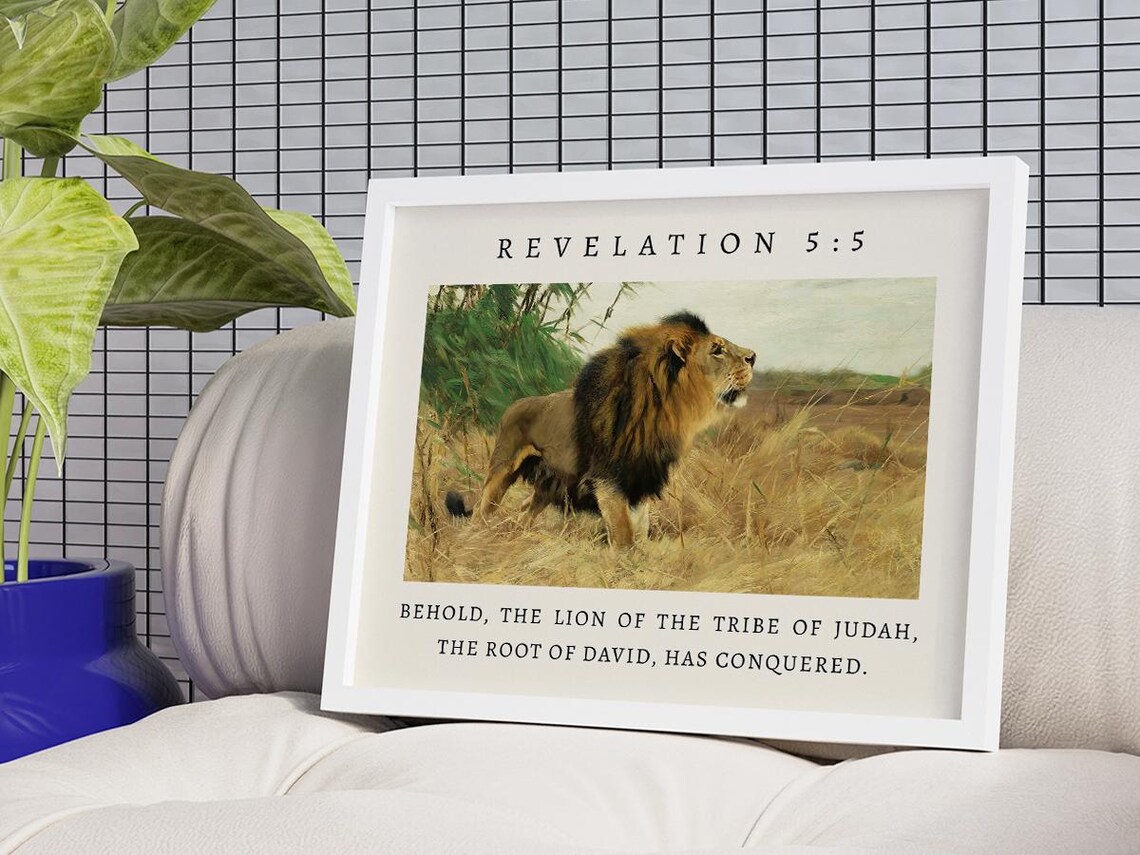 Lion Of The Tribe Of Judah, Bible Verse Decor - Image 3
