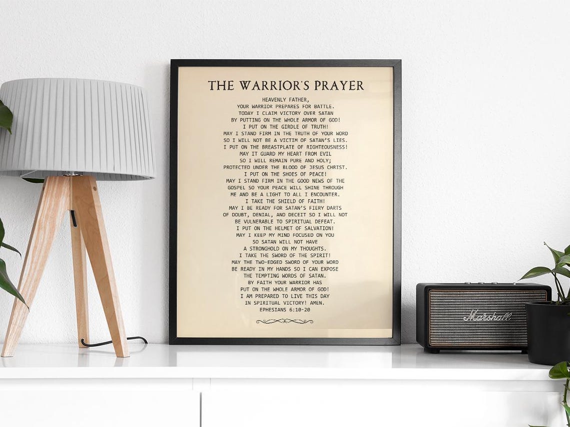 Armor of God, Ephesians 6:10-20 Bible Verse Art Print - Image 2