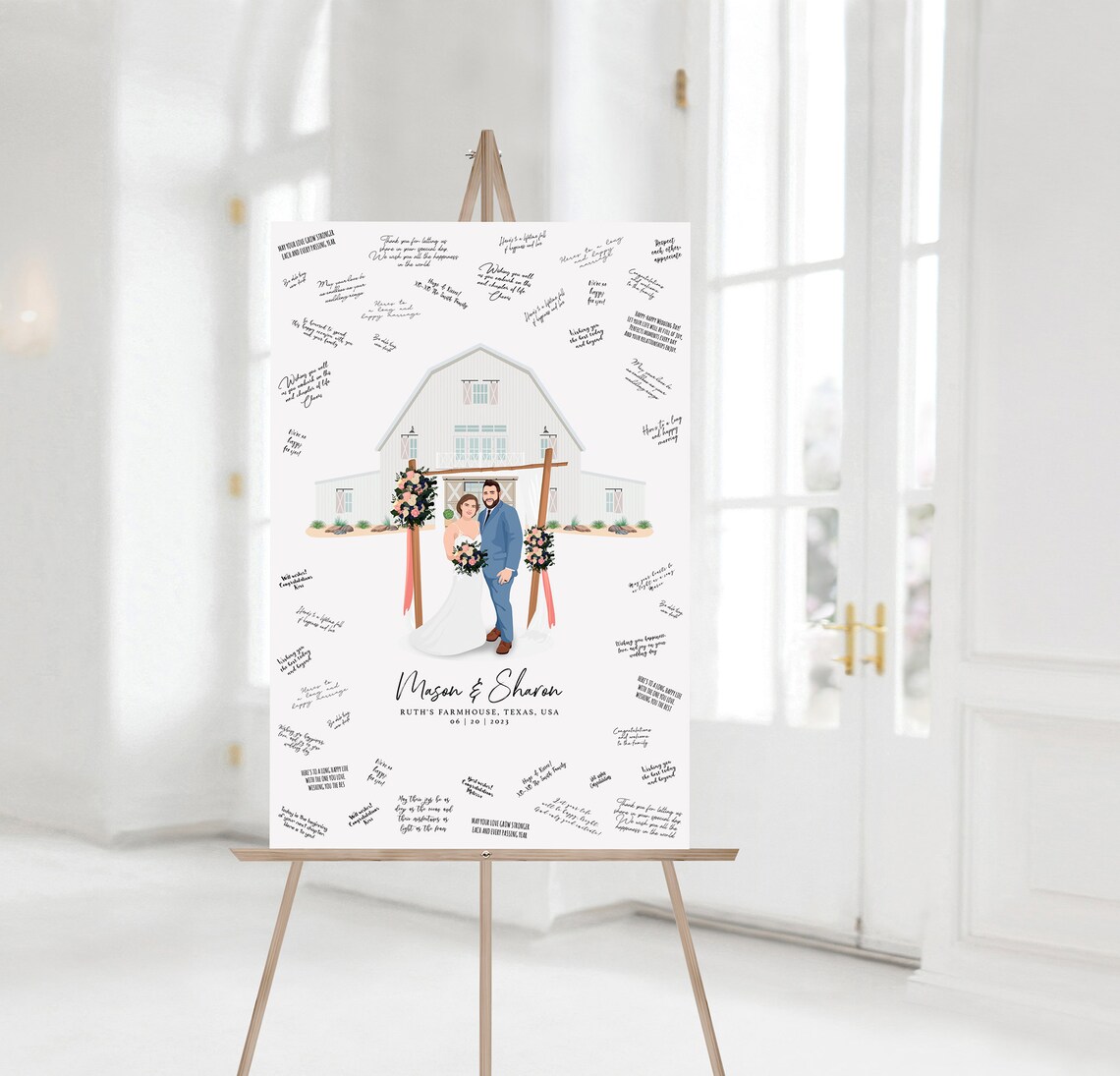Wedding Venue Mansion Portrait Guest Book Alternative Poster - Image 6