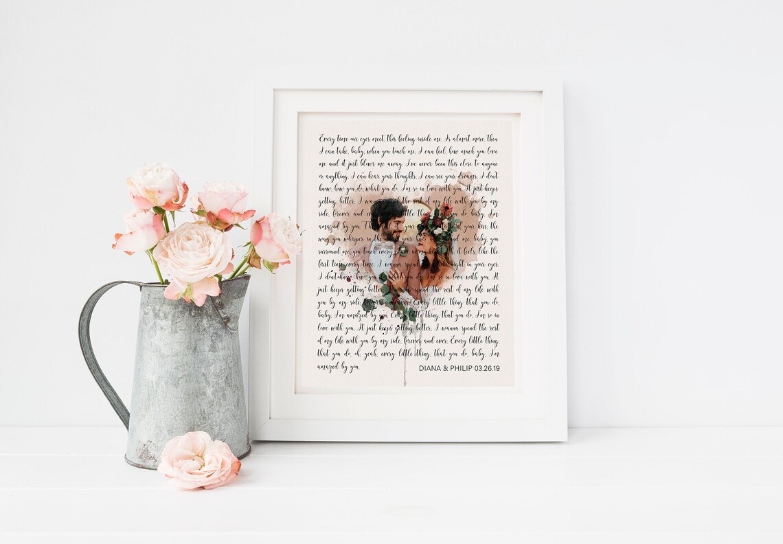 Amazed Lonestar Song Lyrics Wedding Photo Personalized Poster - Image 4