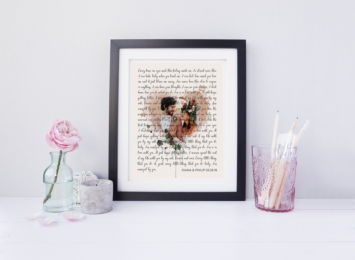 Amazed Lonestar Song Lyrics Wedding Photo Personalized Poster - Image 5
