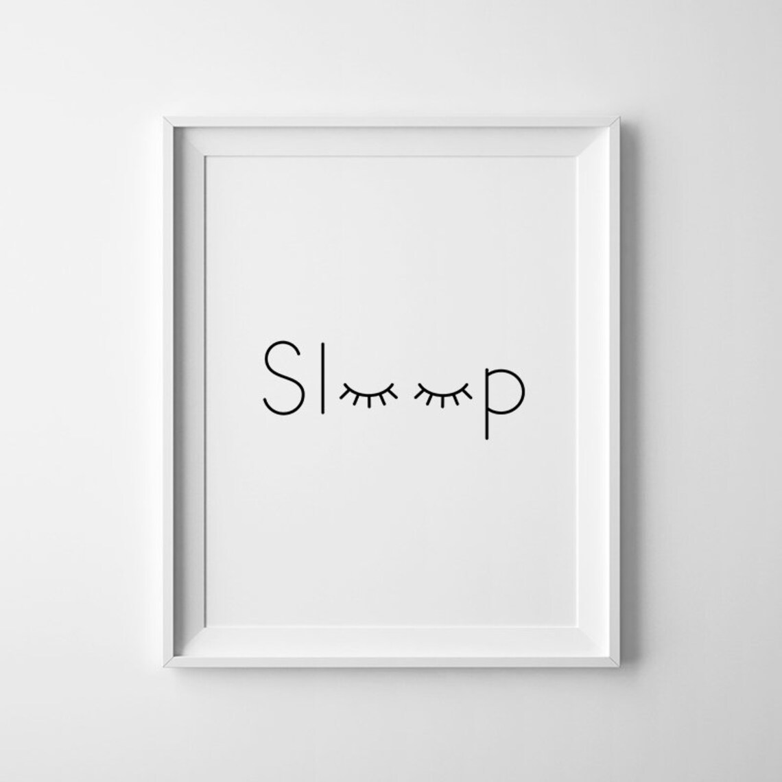 Sleep Typography Poster, Nursery Wall Art Print