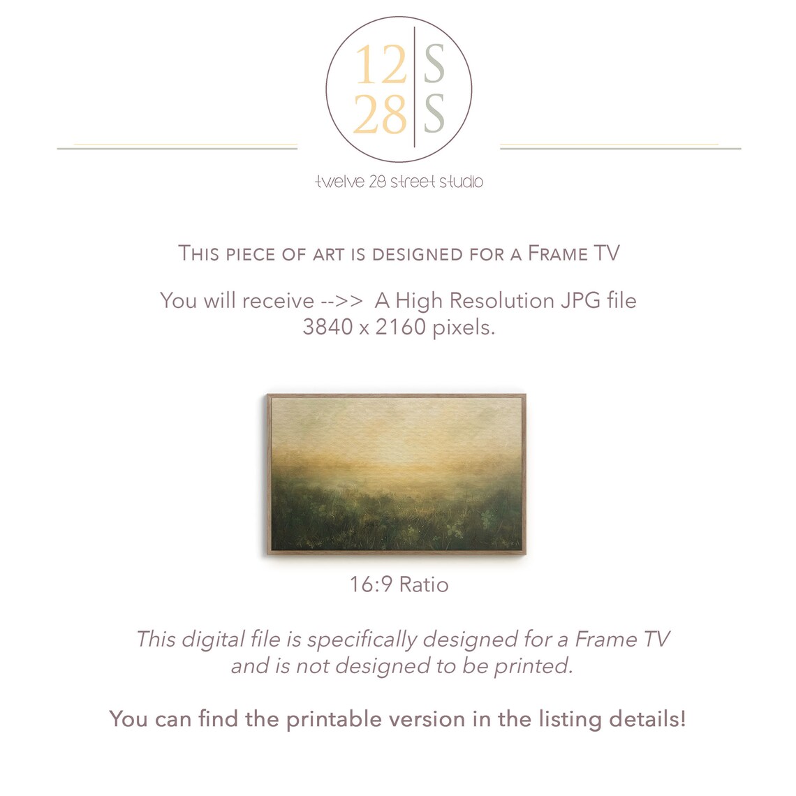Vintage Landscape Sunrise Sunset, Farmhouse Poster Print - Image 2