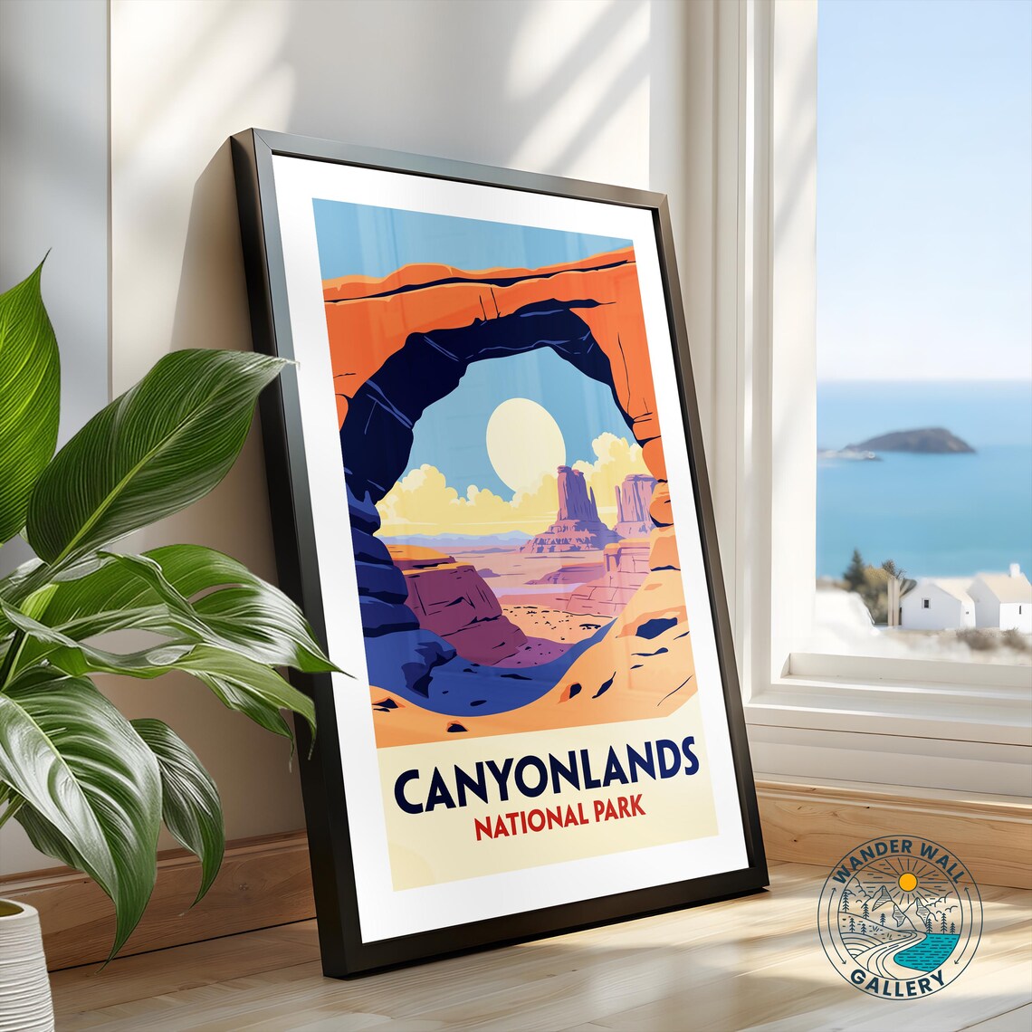 Canyonlands National Park Mesa Arch Desert Sunset Vintage Travel Poster - Image 2