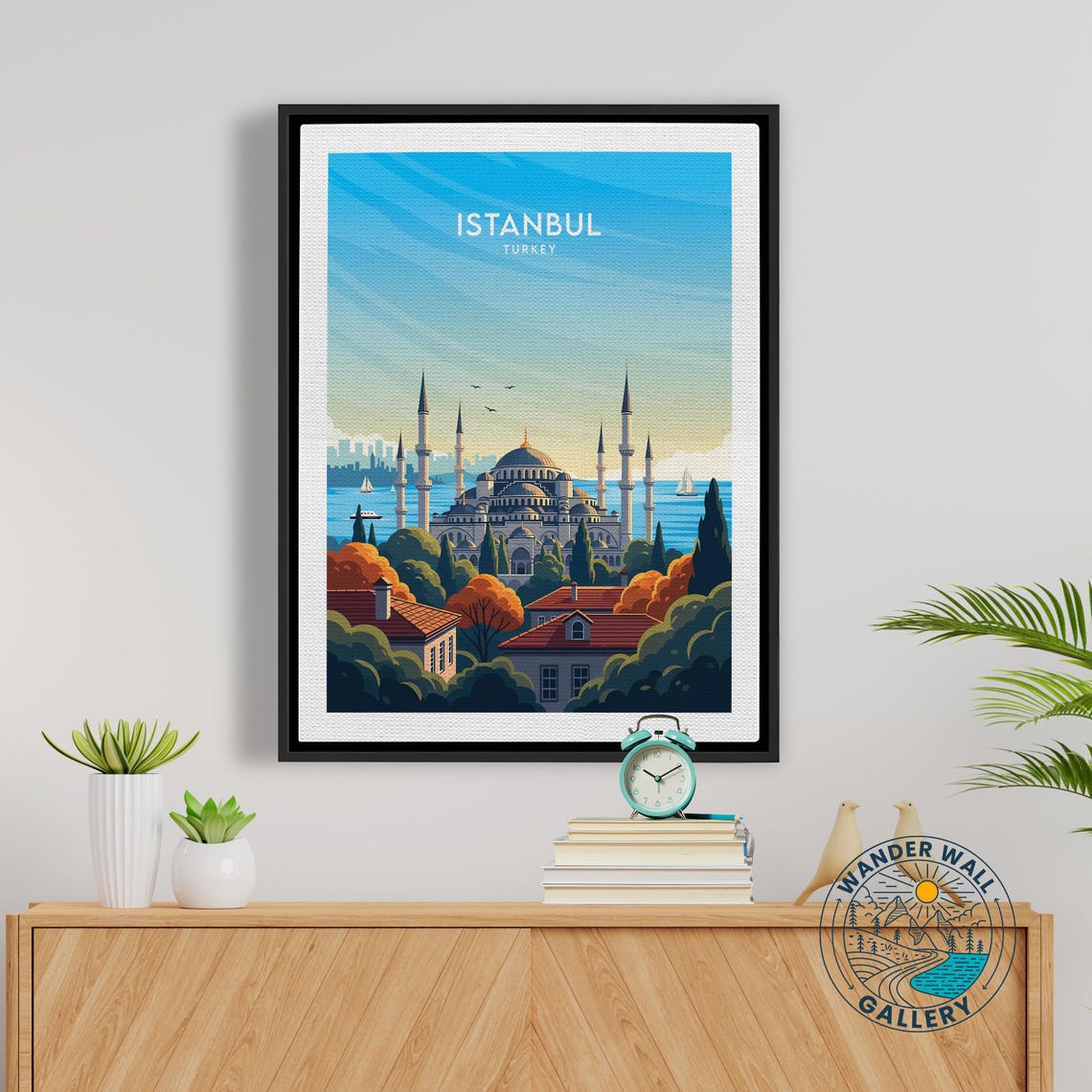 Istanbul Turkey Blue Mosque Sultanahmet Six Minarets Waterfront Poster - Image 5