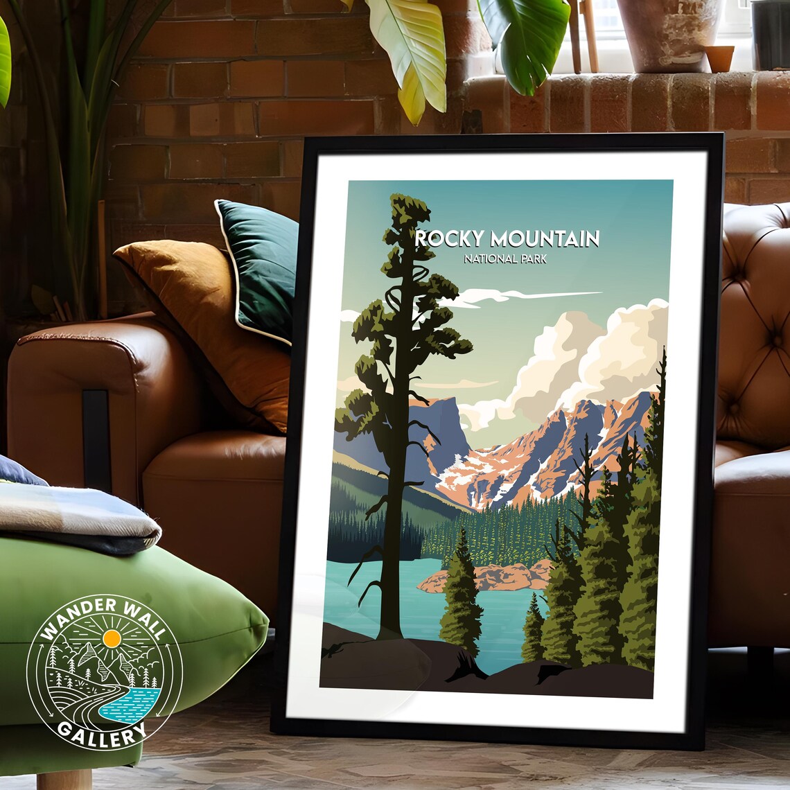 Rocky Mountain National Park Alpine Lake Pines Vintage Travel Poster - Image 6