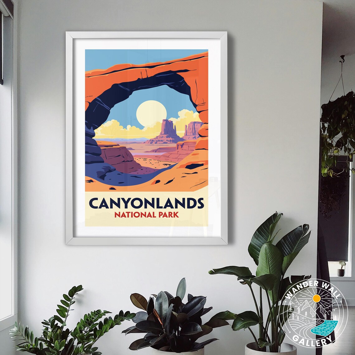 Canyonlands National Park Mesa Arch Desert Sunset Vintage Travel Poster - Image 3