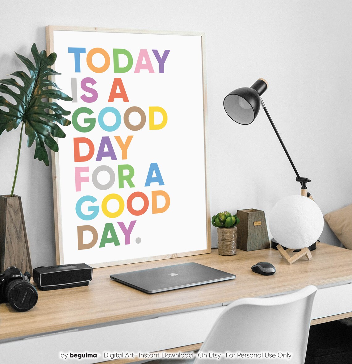 Today Is A Good Day Inspirational Nursery Quote Print - Image 2