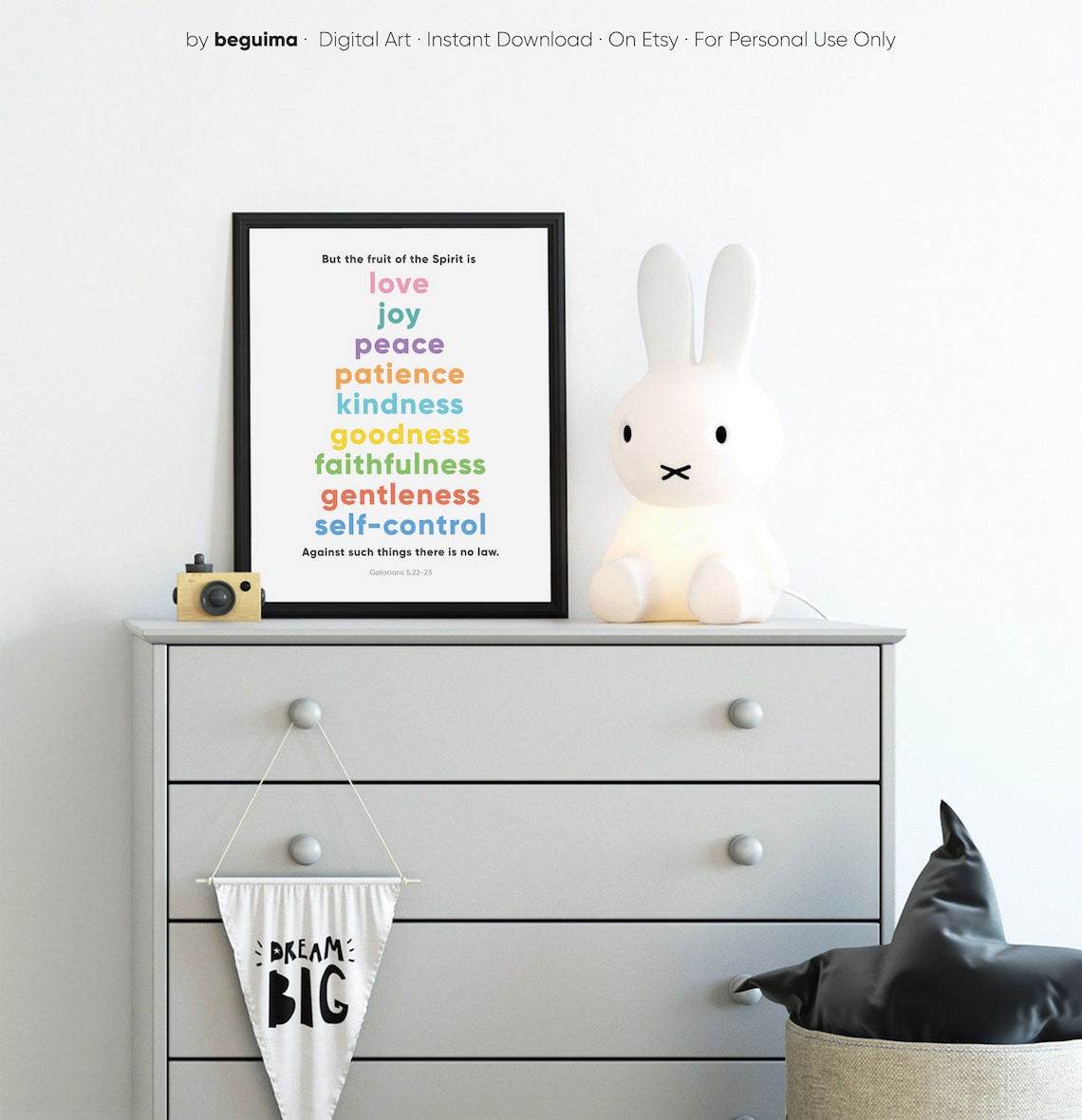 Fruit Of The Spirit Bible Verse Scripture Art Print - Image 2