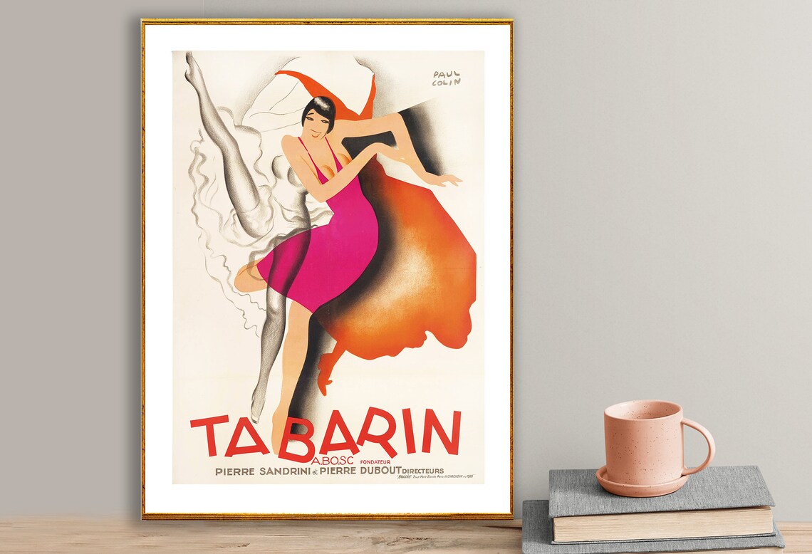 Tabarin Vintage Entertainment Poster, Travel Poster