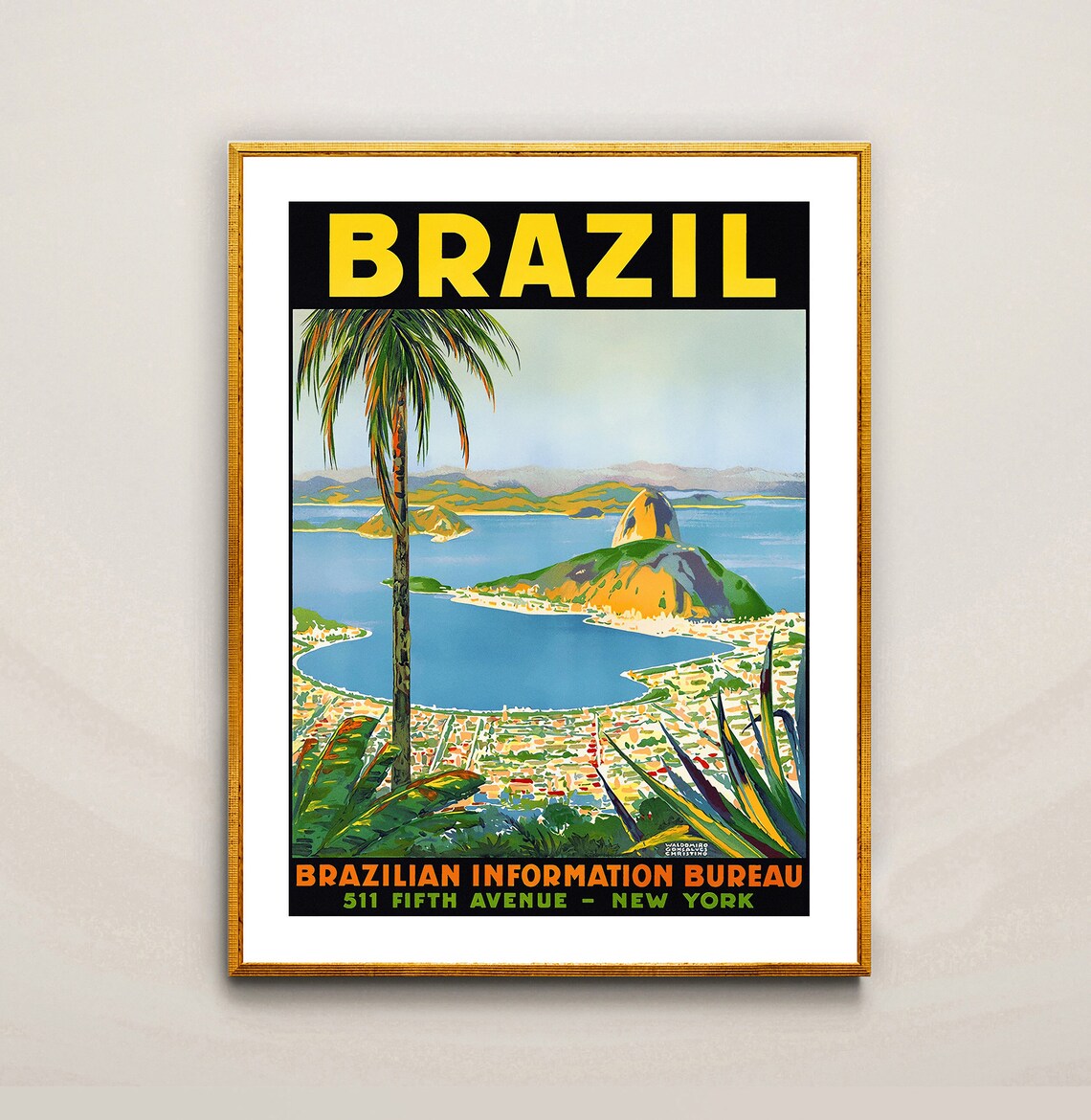 Brazil Vintage Travel Poster, Travel Poster - Image 2