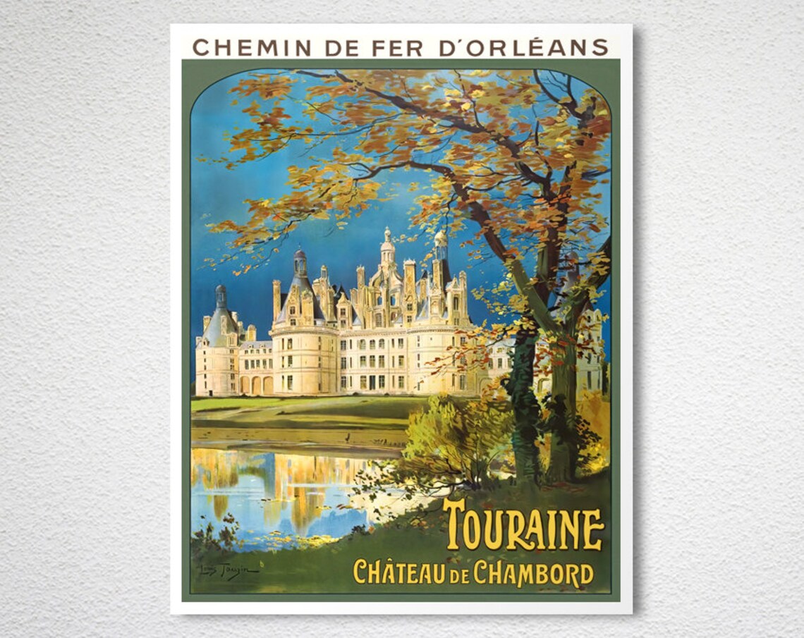 Chateau De Chambord France Vintage Travel Poster - Image 2