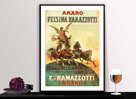 Amaro Felsina Ramazzotti Vintage Fooddrink Poster Poster Paper Or Print Gift Idea Wall Decor