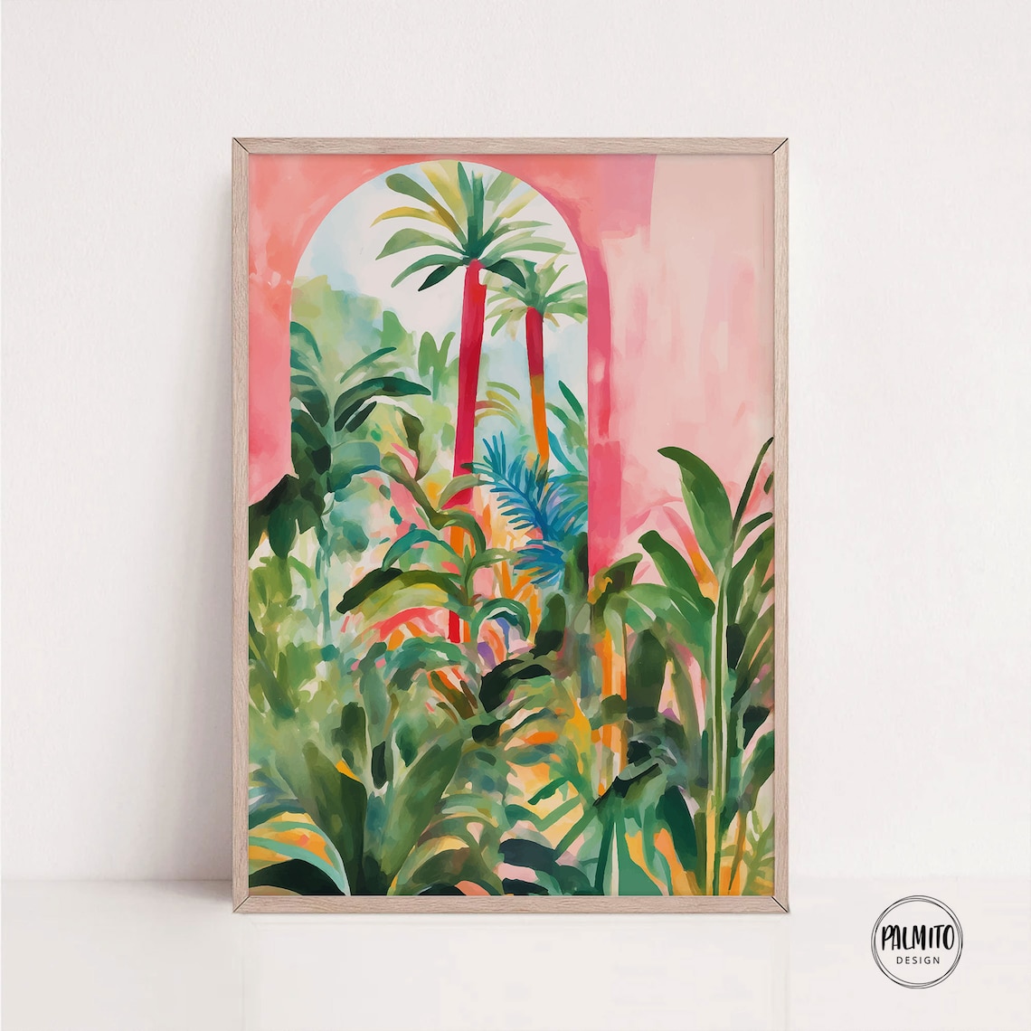 Tropical Botanical Illustration, Bold Landscape Art Print