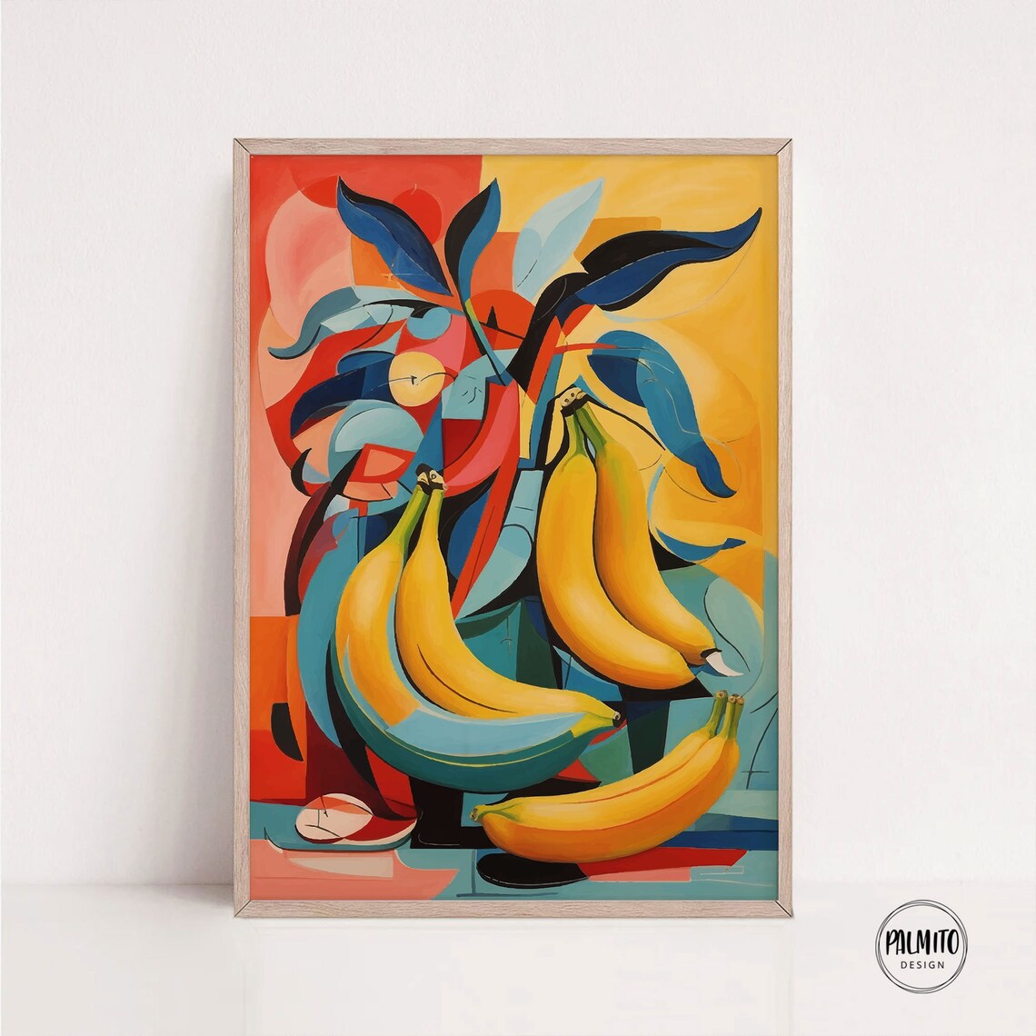 Bananas Pop Art Poster, Maximalist Home Decor