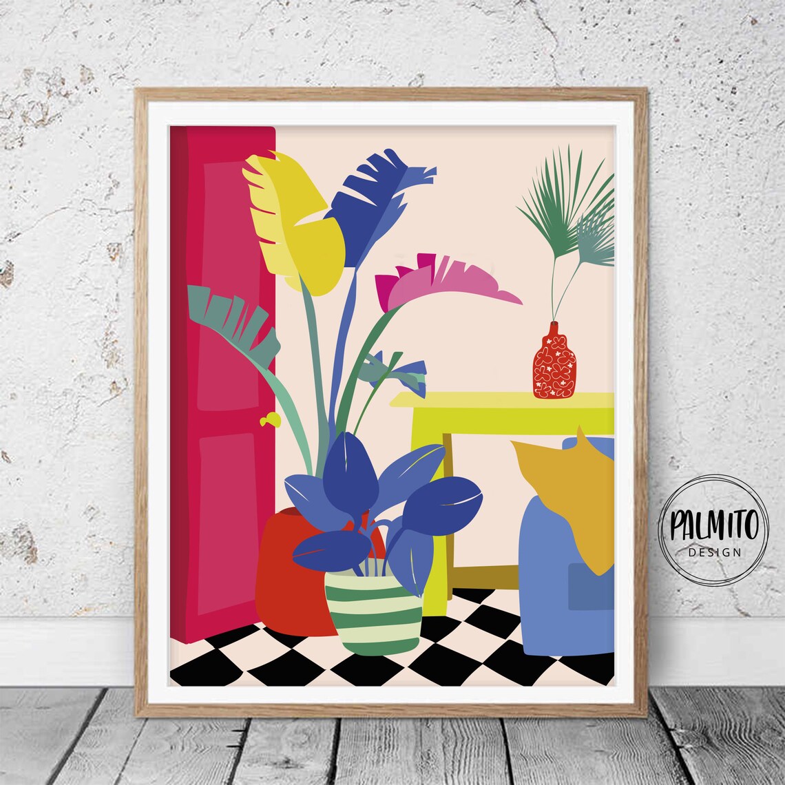 Colorful Botanical Flower Illustration Art Print - Image 2