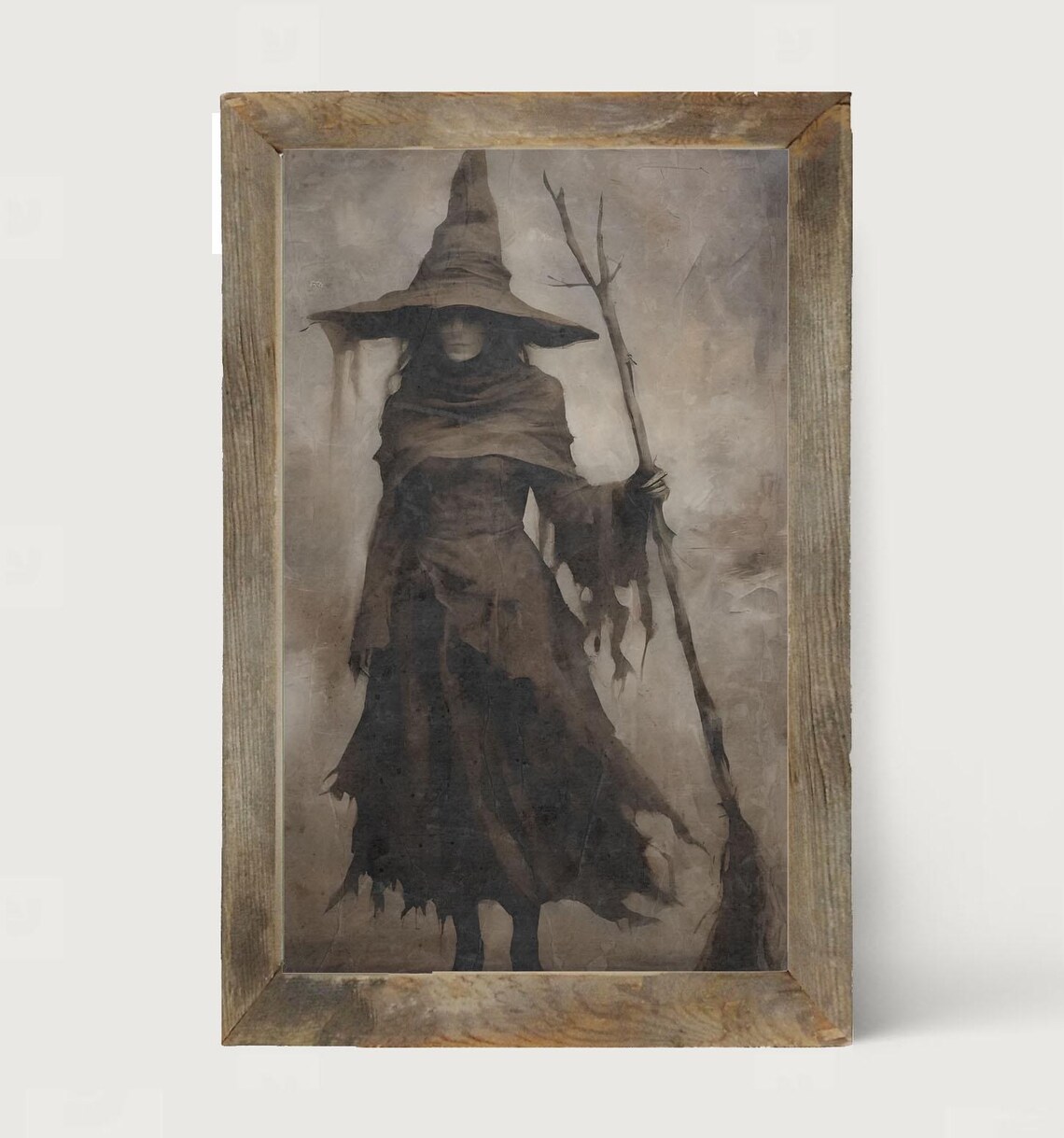 Shadow Witch Halloween Art Print, Moody Witchcraft - Image 3