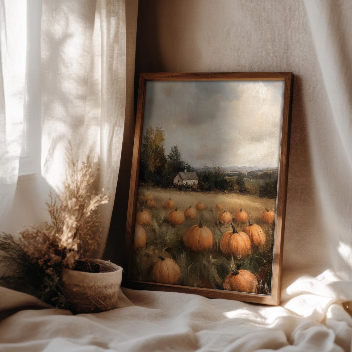 Pumpkin Patch Vintage Style Art Print, Fall Decor - Image 3