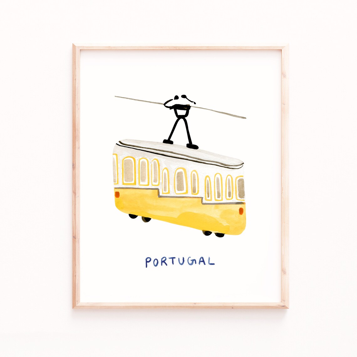 Portugal Tram Art Print, Lisbon Travel Poster