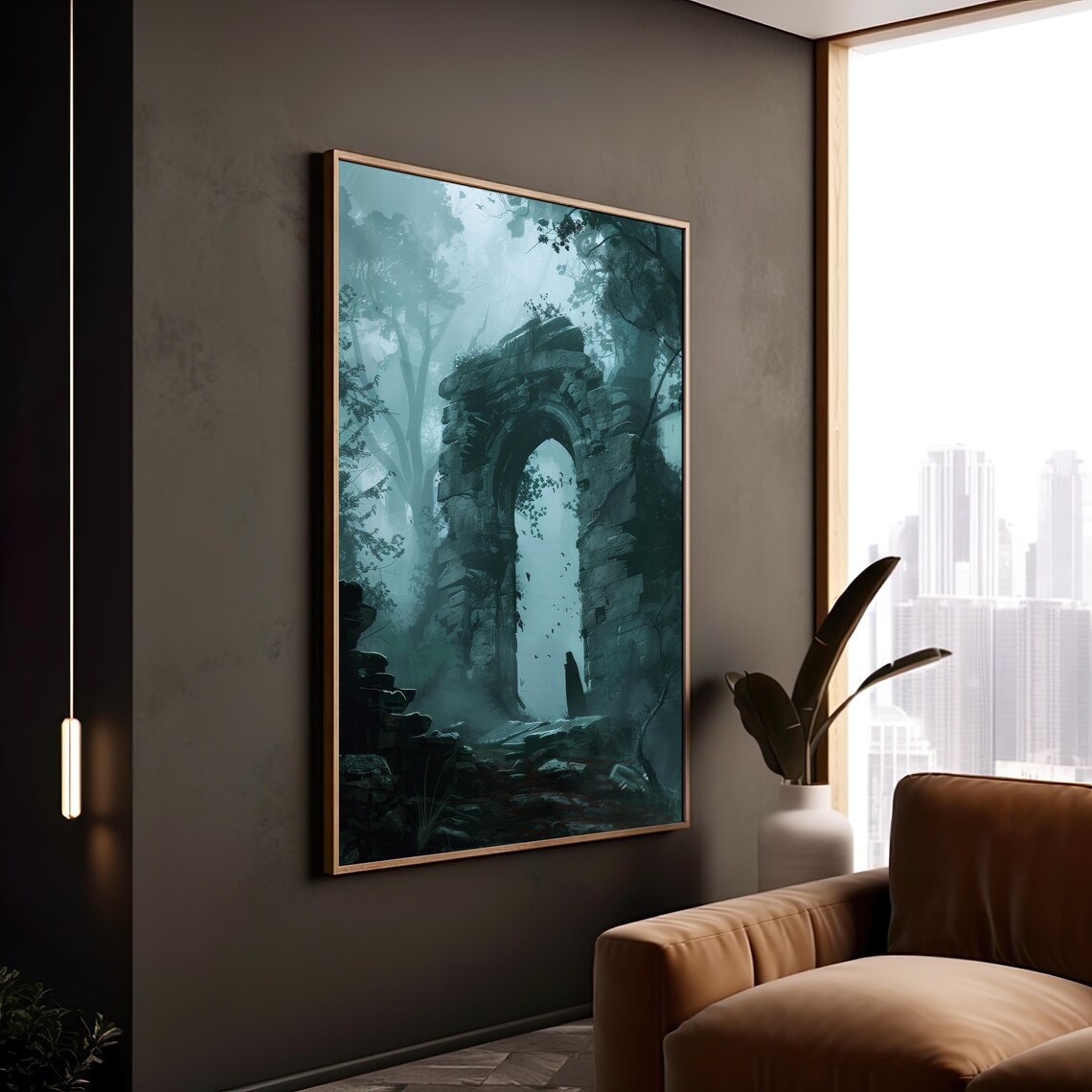 Stranger Ruins - Modern Travel Poster