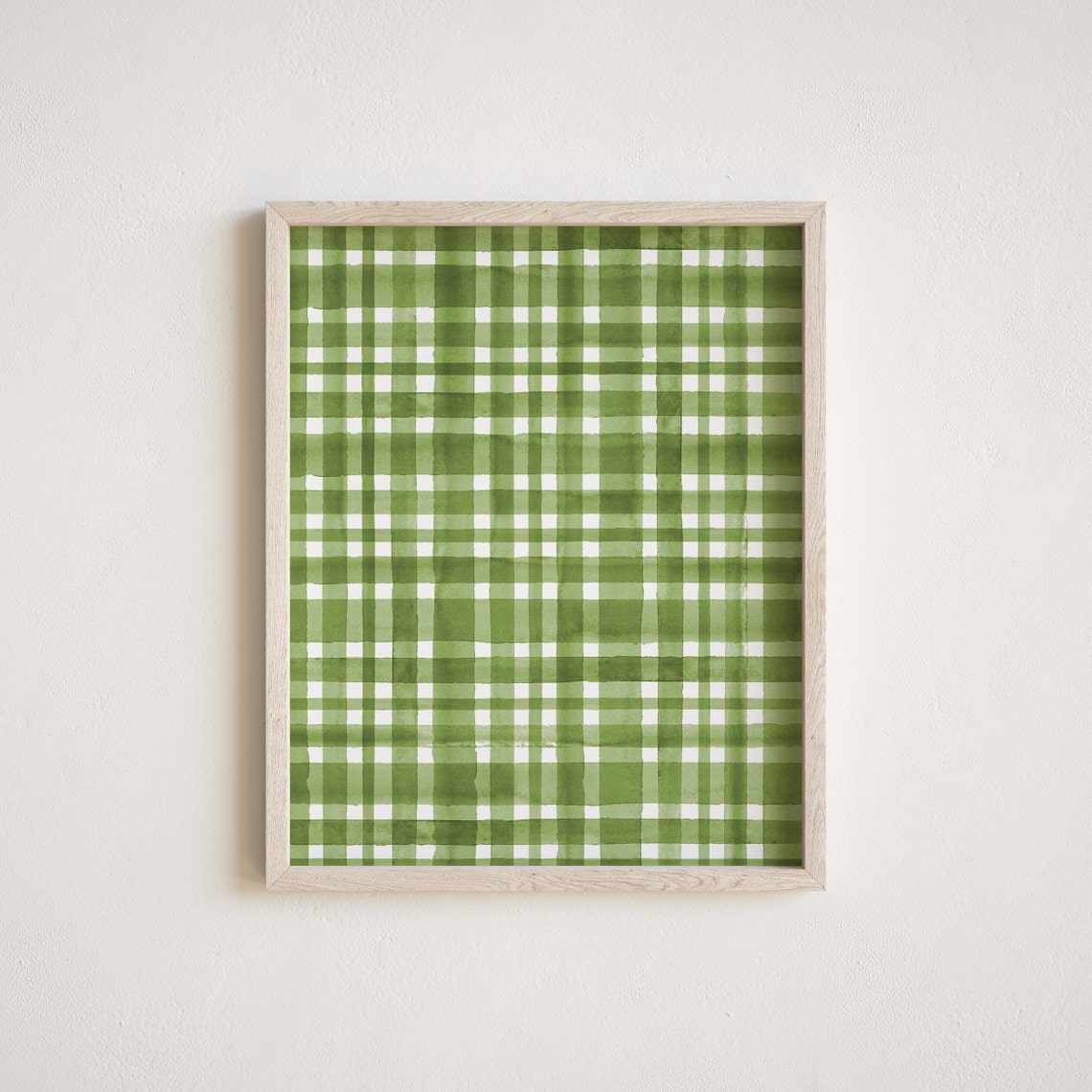 Green Plaid Print St Patricks Day Wall Art Plaid Pattern Print Farmhouse St Patricks Decor Digital Download - Image 2
