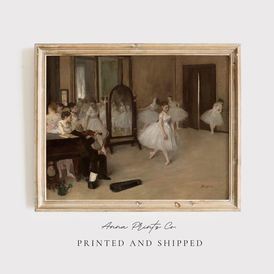 Degas The Dancing Class Vintage Ballet Art Print