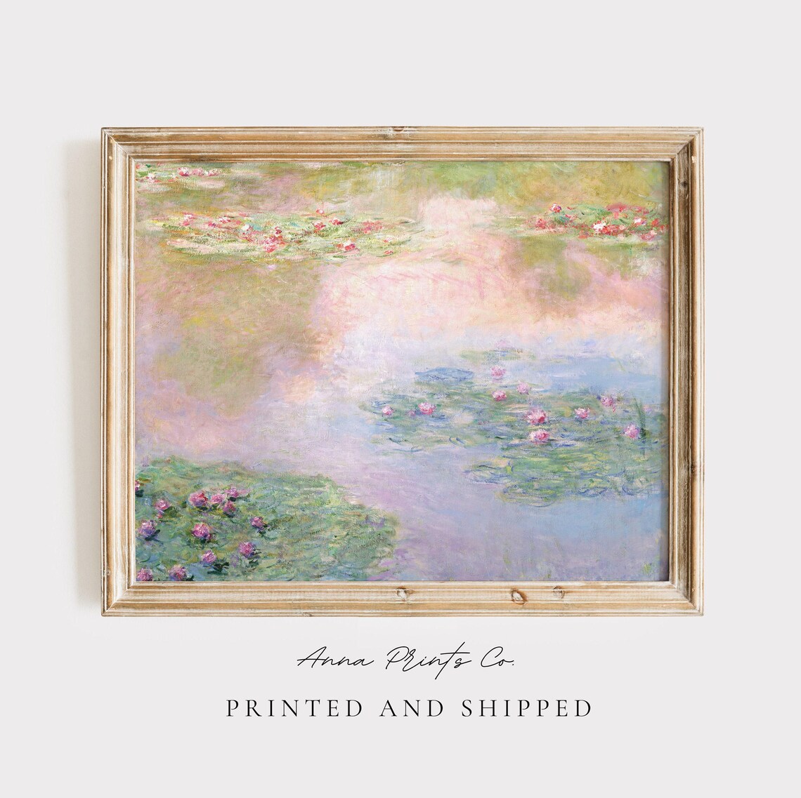 Claude Monet Water Lilies Vintage Impressionist Art Print