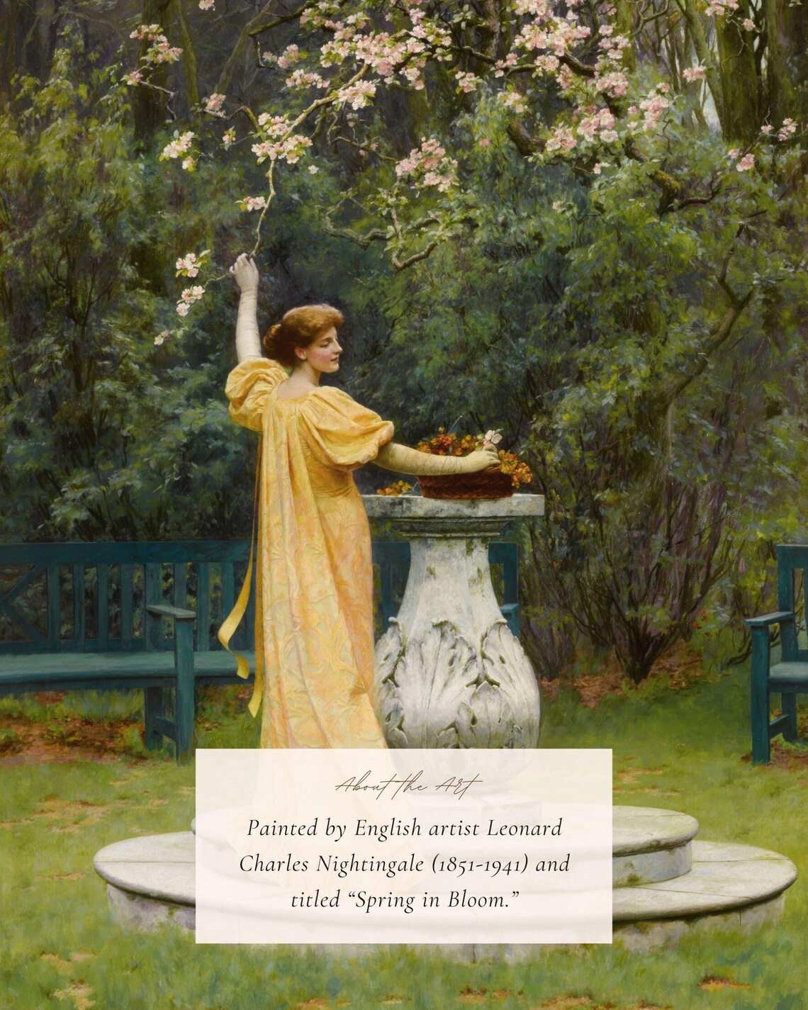 Victorian Woman Portrait, Vintage Garden Art Print - Image 2