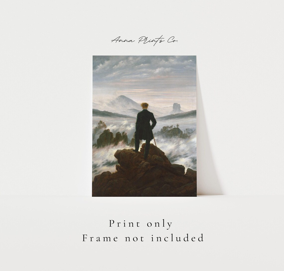 Wanderer Above The Sea Of Fog Vintage Art Print - Image 3